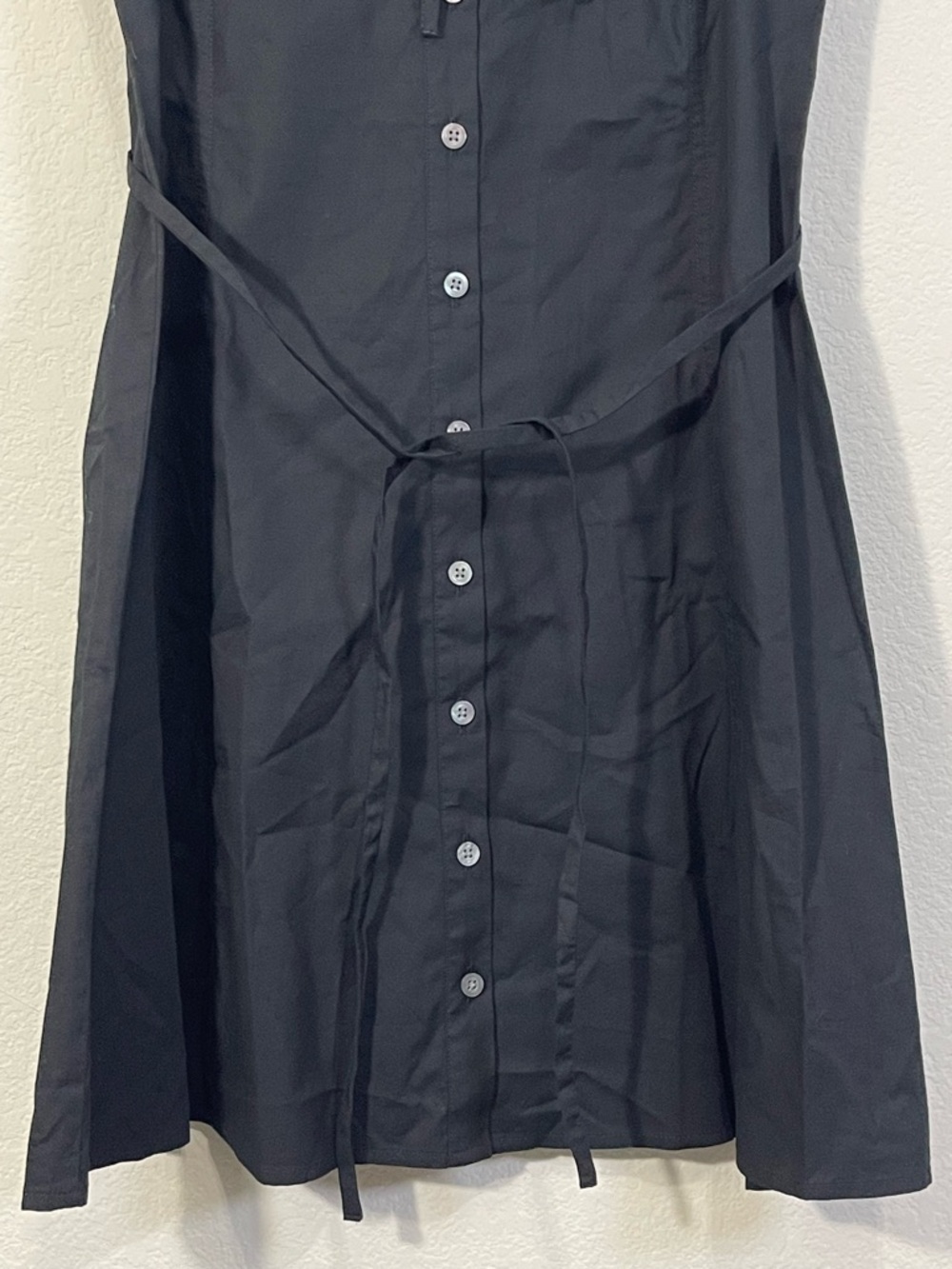 J Crew Fac NWT Ruffle Tie Neck Mini Dress Size 4 in Black - Picture 8 of 14